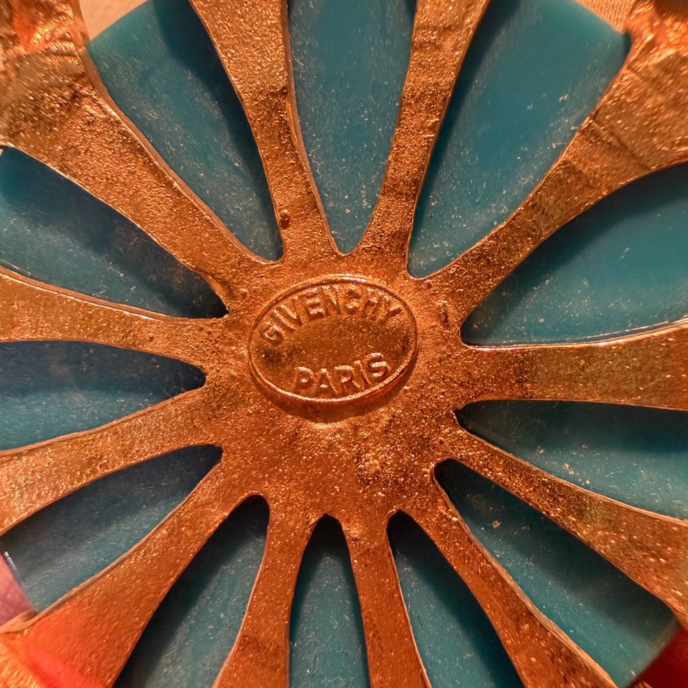 Rare!!! Givenchy Turquoise Sunburst Necklace - Picture 4 of 7